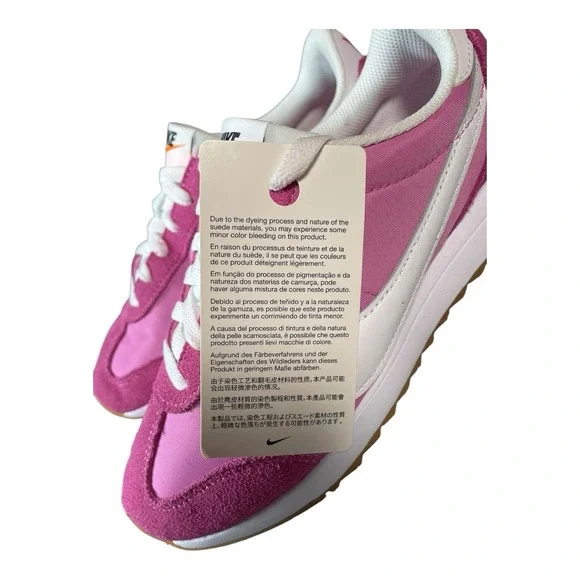 Nike Women's Pink White Cortez-Style Athletic Shoes - Picture 7 of 11